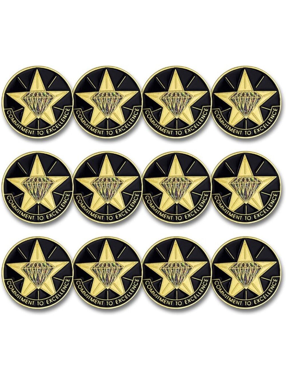 Star Performer Lapel Pins - Student Rewards, Employee Recognition, Bulk Pack of